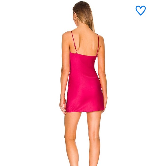 REVOLVE superdown Kaliyn Satin Mini Dress in Pink Fuchsia Sz Small NWOT - Picture 6 of 6
